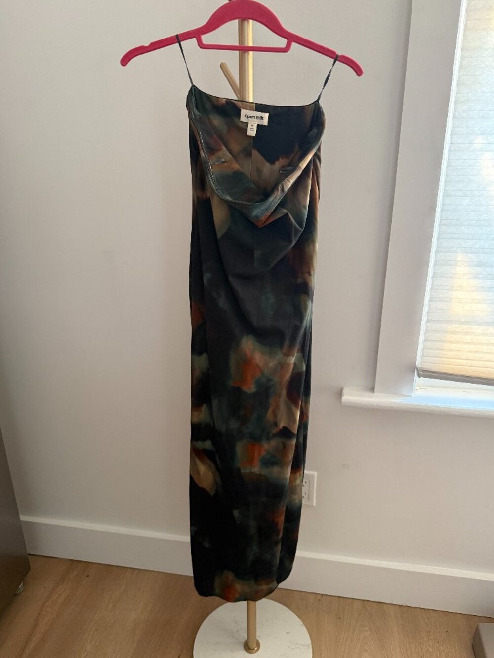 Abstract Strapless Bodycon Dress